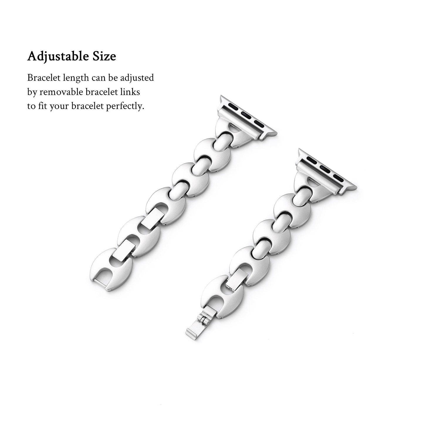 Sleek Geometric Metal Watch Band for Apple Watch