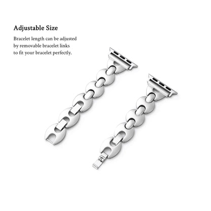 Sleek Geometric Metal Watch Band for Apple Watch