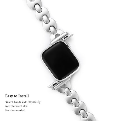Sleek Geometric Metal Watch Band for Apple Watch