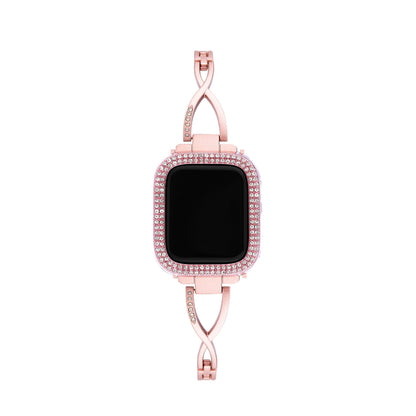 Dazzling Rhinestones Half-Wrap Apple Watch Case