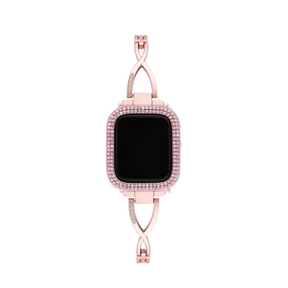 Sparkling Rhinestone Half-Wrap Case for Apple Watch