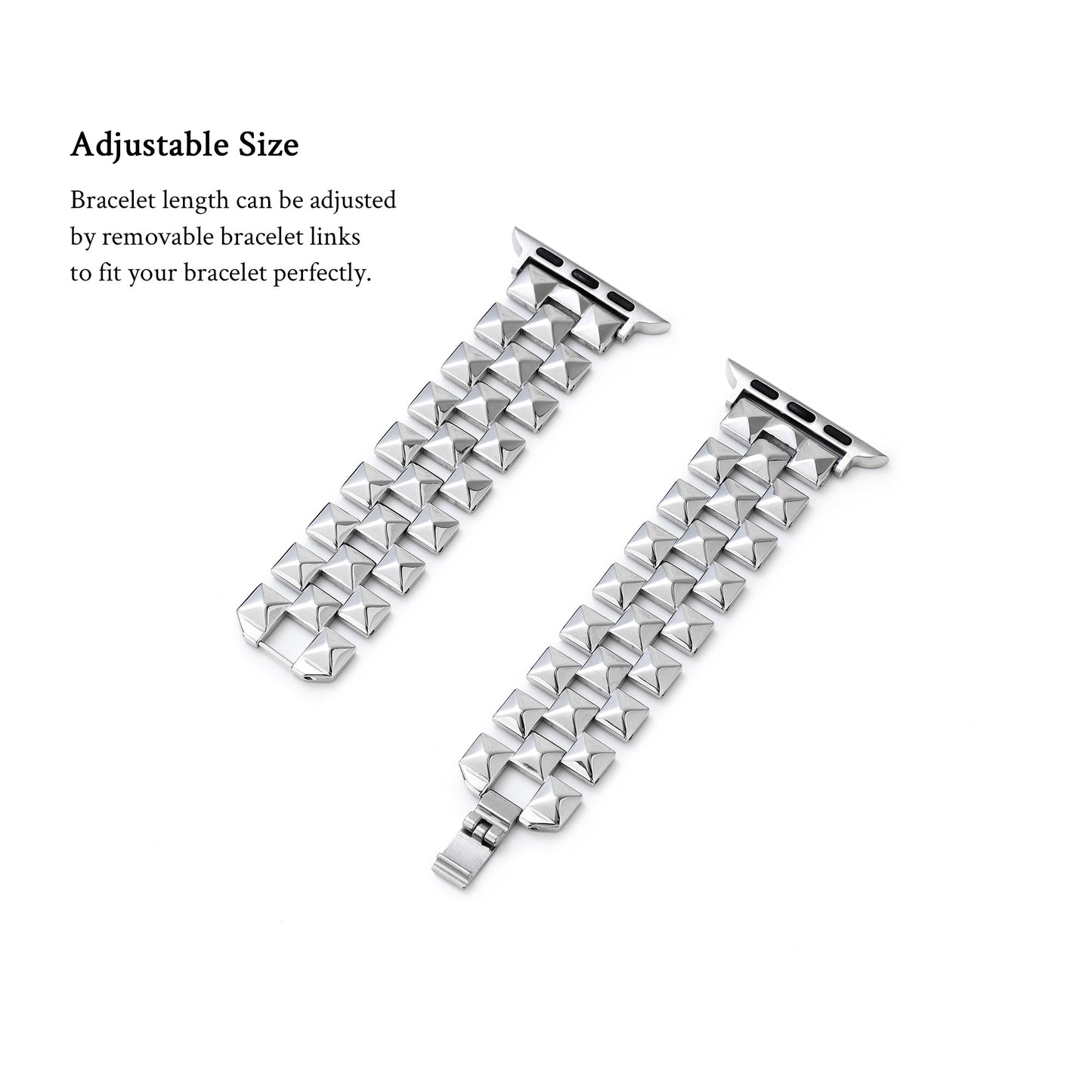 Premium Stainless Steel Diamond-Accent Watch Band