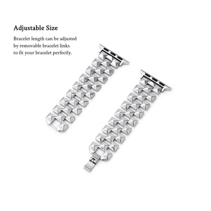Premium Stainless Steel Diamond-Accent Watch Band