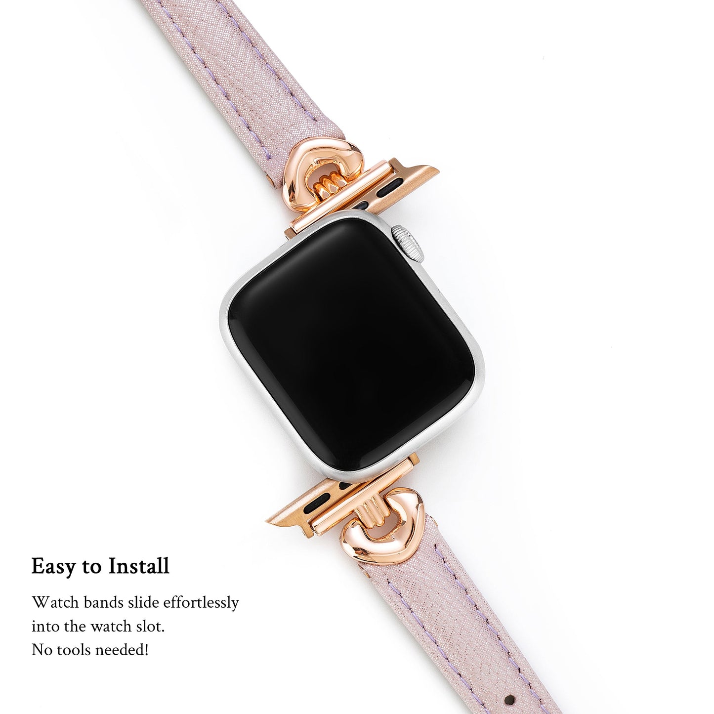Shiny Love Linked Watch Band for Apple Watch – Elegant Interlocking Design