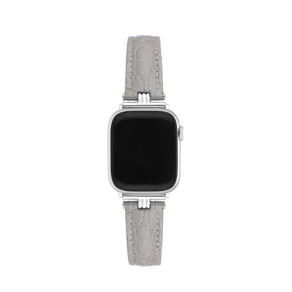 Alligator-Print Leather Watch Band for Apple Watch - Premium Replacement Strap