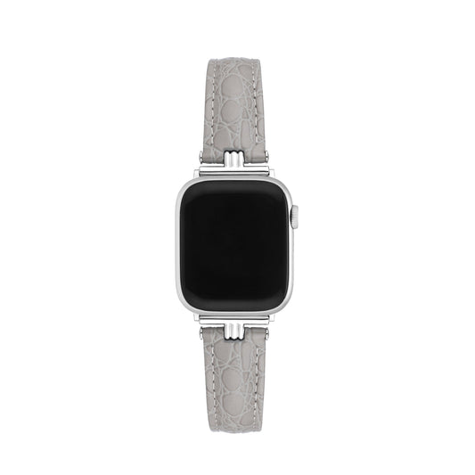 Alligator-Print Leather Watch Band for Apple Watch - Premium Replacement Strap