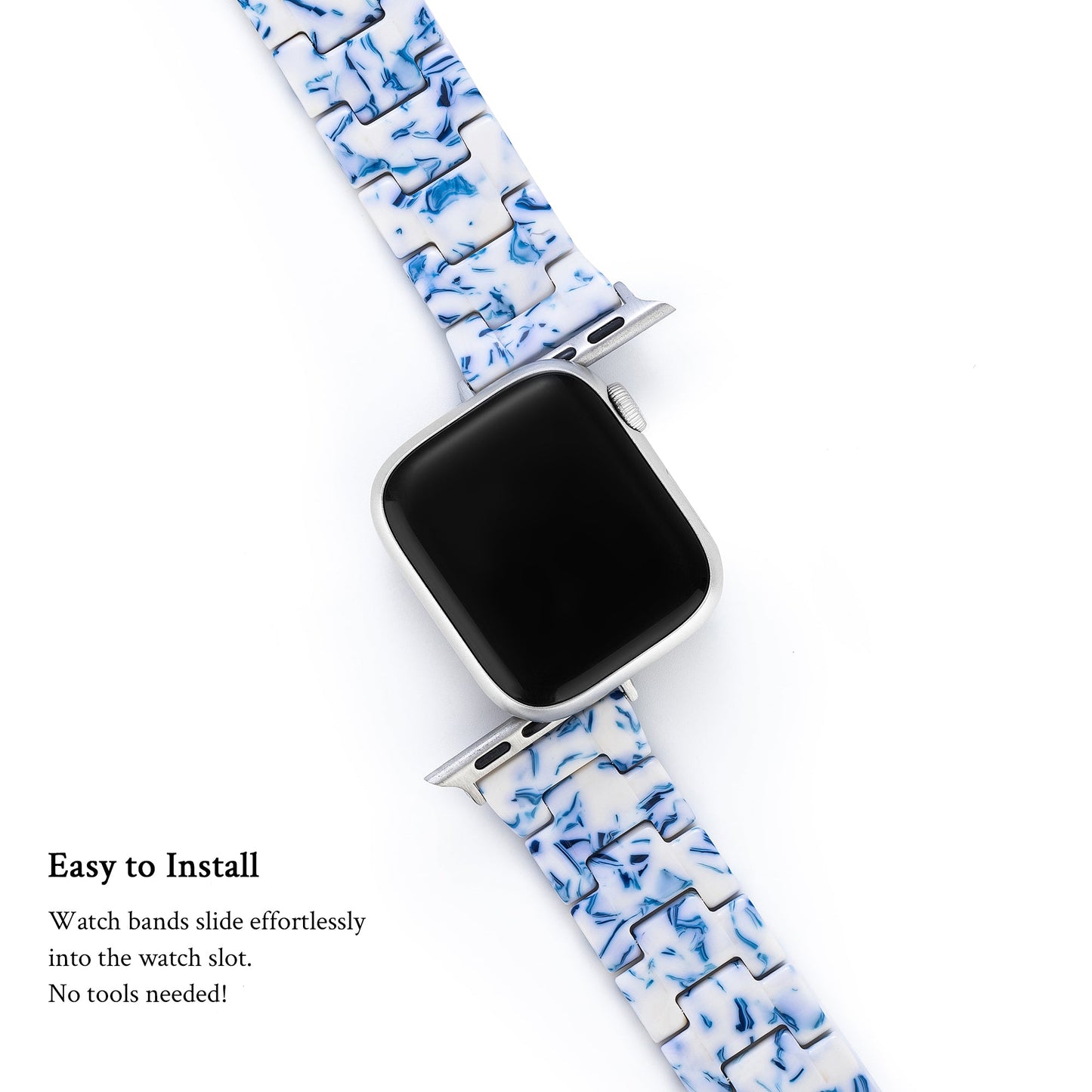 Elegant Resin Porcelain Apple Watch Band