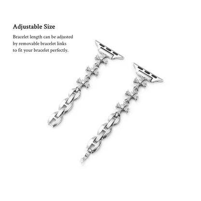 Glittering Cross-Design Apple Watch Band