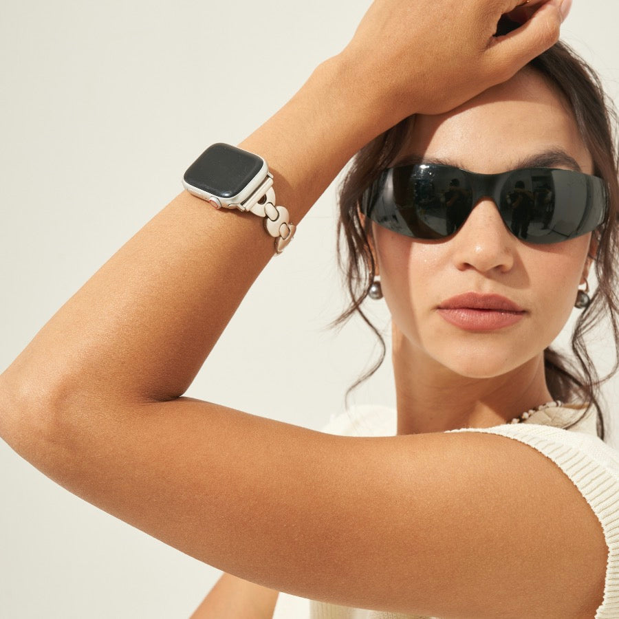 Sleek Geometric Metal Watch Band for Apple Watch
