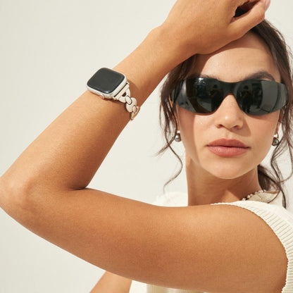Sleek Geometric Metal Watch Band for Apple Watch