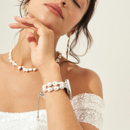 Pearl-Perfect Watch Band - Elegant, Sparkling Wrist Accessory