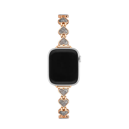 Glitter Love Metal Watch Band for Apple Watch – Sparkling Stainless Steel Strap