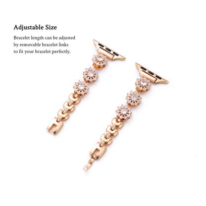 Rotating Rhinestone Snowflake Watch Band for Apple Watch