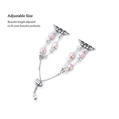 Ambiglow Pearl Watch Band for Apple Watch — Elegant Pearl-Gloss Strap for All Models