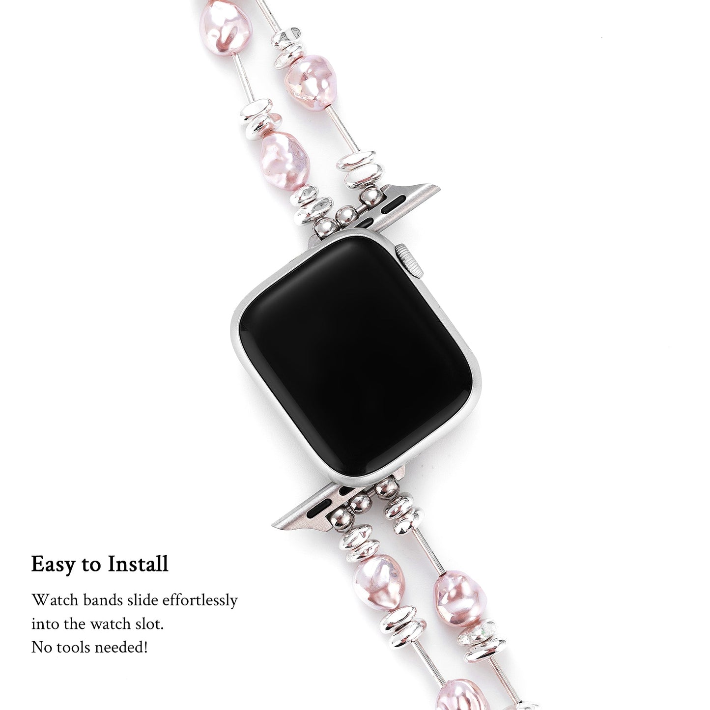 Ambiglow Pearl Watch Band for Apple Watch — Elegant Pearl-Gloss Strap for All Models
