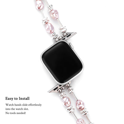 Ambiglow Pearl Watch Band for Apple Watch — Elegant Pearl-Gloss Strap for All Models