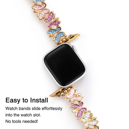Butterfly-Design Elastic Bangle Bracelet for Apple Watch