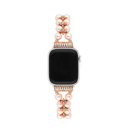 Pearl-Embellished Rhinestone Watch Band for Apple Watch