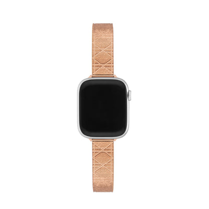 Diamond-Textured Stainless Steel Apple Watch Band - Luxury Look, Everyday Comfort