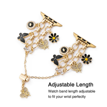 Sunflower Pendant Apple Watch Band - Delicate Floral Jewelry Strap