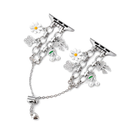 Sunflower Pendant Apple Watch Band - Delicate Floral Jewelry Strap