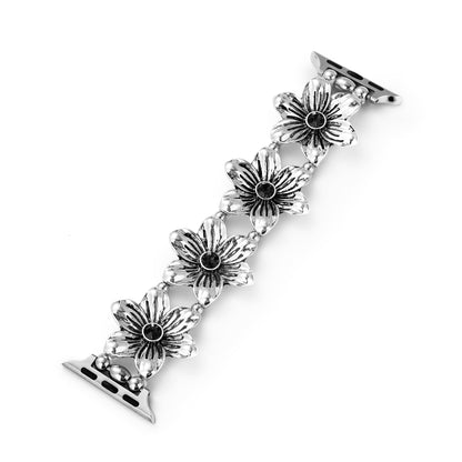 Floral Statement Bangle Bracelet for Apple Watch