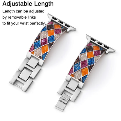 Exotic Diamond-Lattice Watch Band for a Luxurious, Sparkling Look
