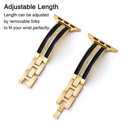 Sparkling Rhinestone-Embellished Classic Apple Watch Band