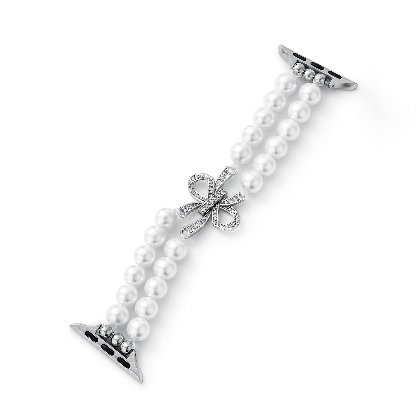 Elegant Double Pearl Beaded Band for Apple Watch