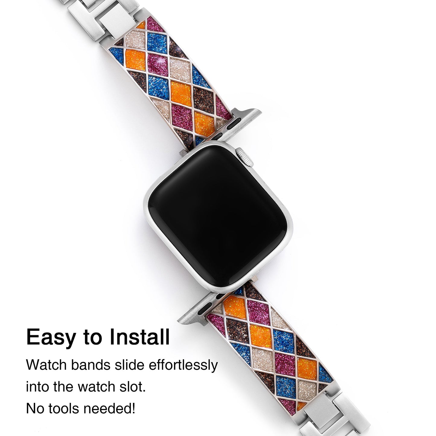 Exotic Diamond-Lattice Watch Band for a Luxurious, Sparkling Look