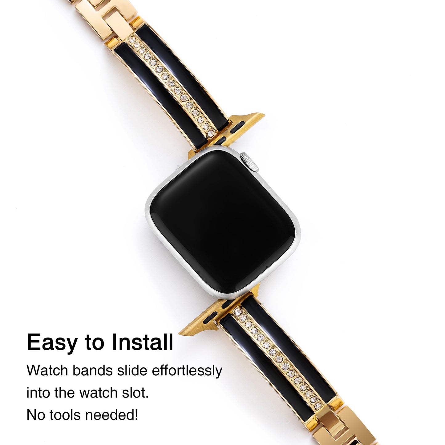 Sparkling Rhinestone-Embellished Classic Apple Watch Band
