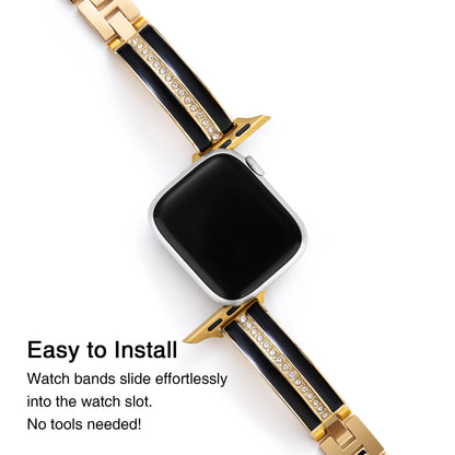 Sparkling Rhinestone-Embellished Classic Apple Watch Band