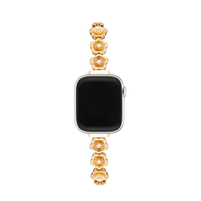 Floral Copper Apple Watch Band – Elegant Petal-Pattern Strap