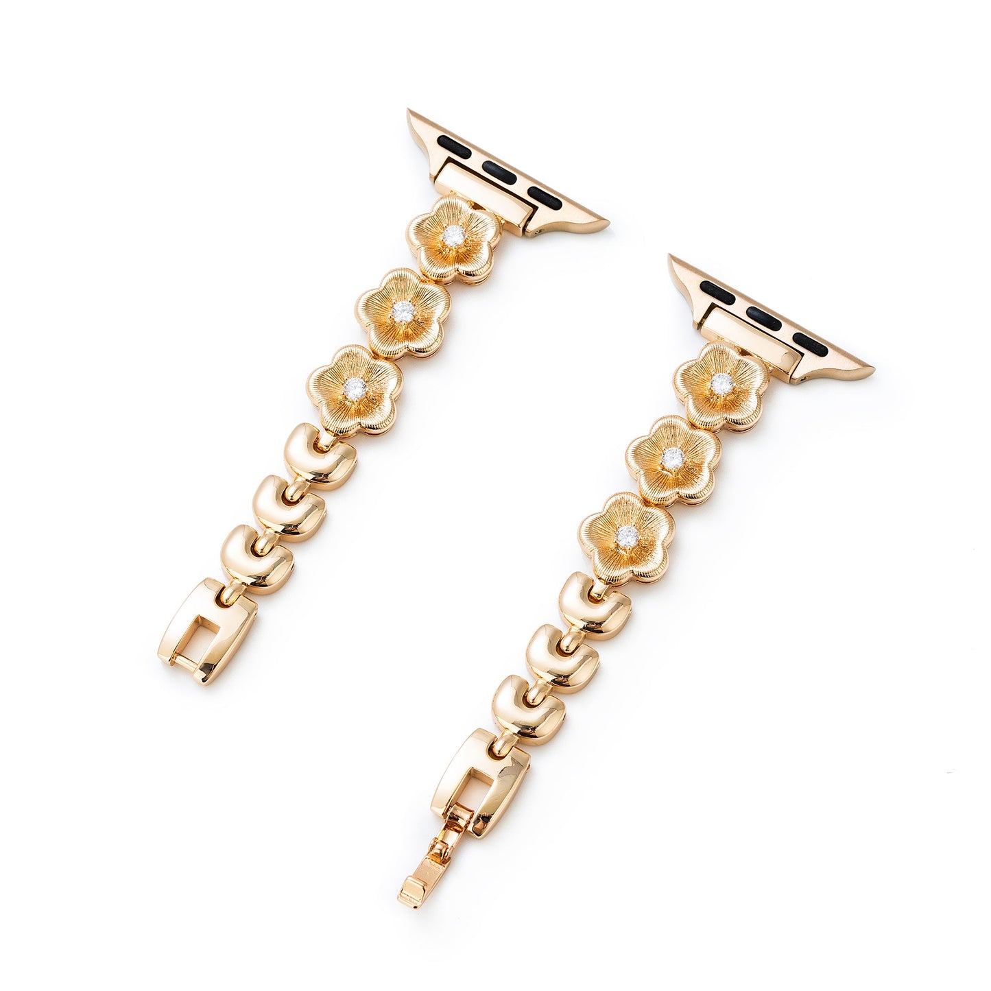 Floral Copper Apple Watch Band – Elegant Petal-Pattern Strap