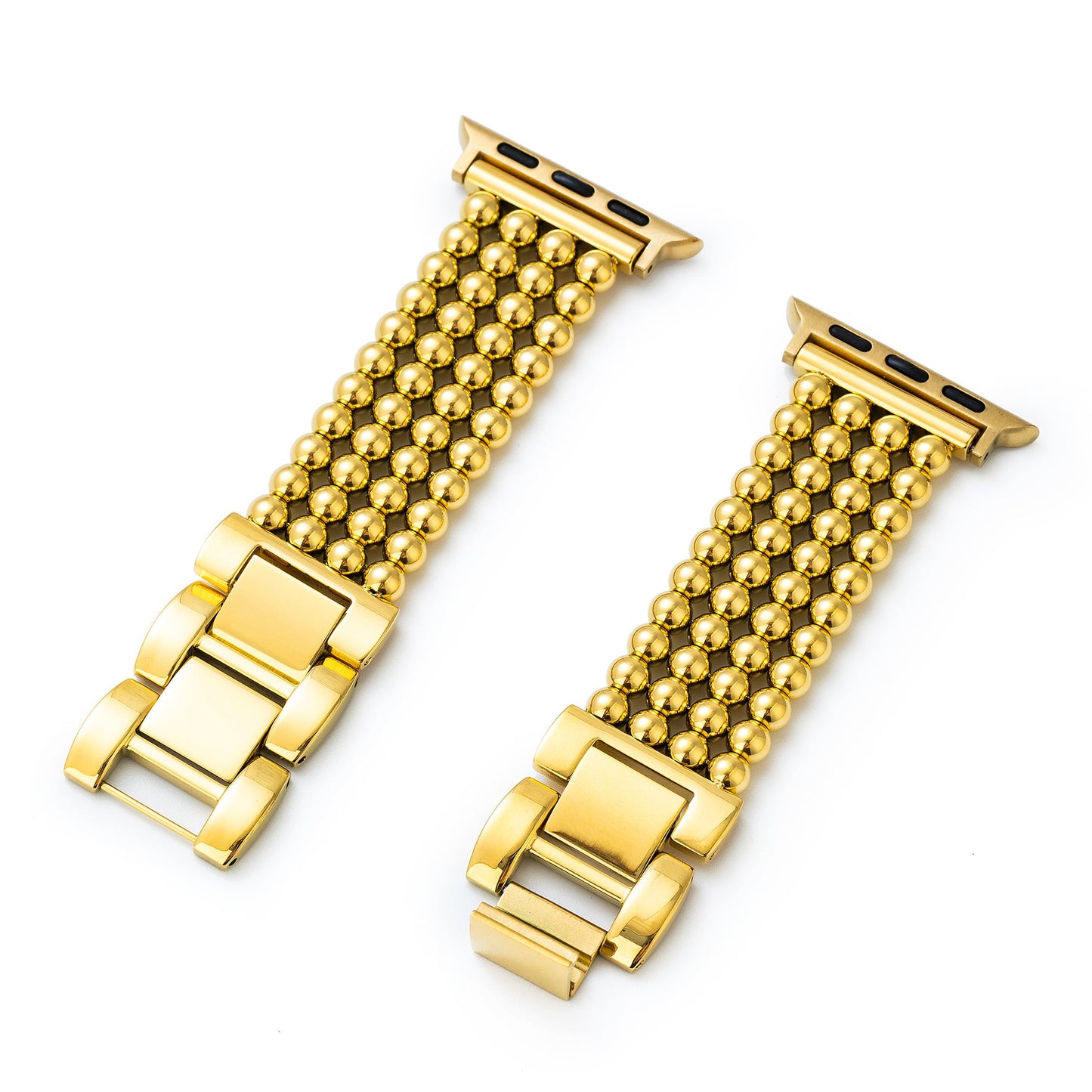Premium Stainless Steel Beaded Watch Band for Apple Watch