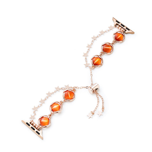 Opal Beaded Star-Chain Watch Band for Apple Watch