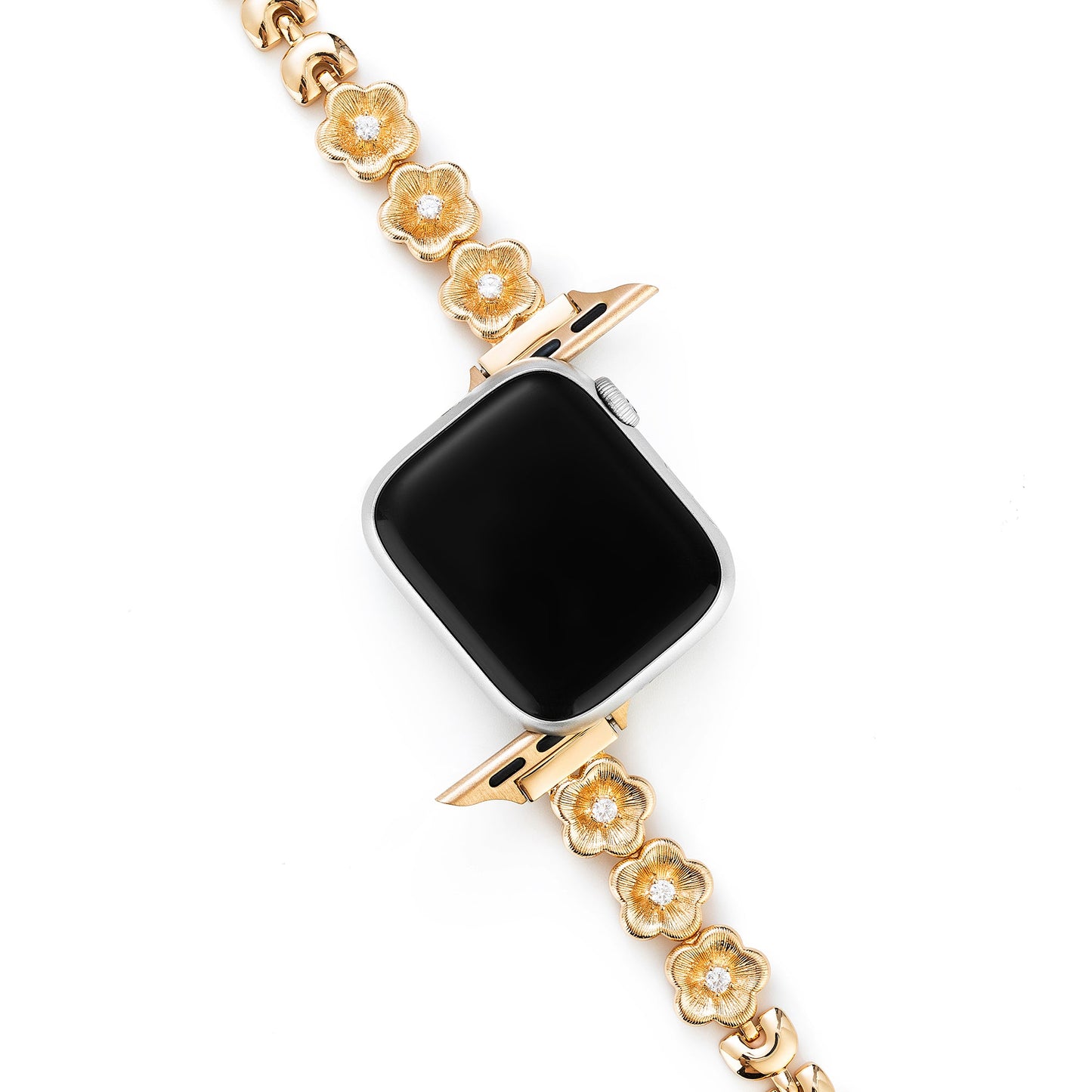 Floral Copper Apple Watch Band – Elegant Petal-Pattern Strap