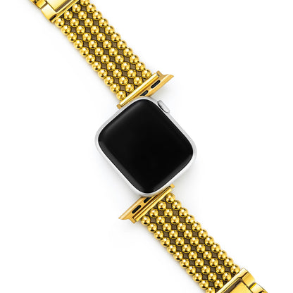 Premium Stainless Steel Beaded Watch Band for Apple Watch