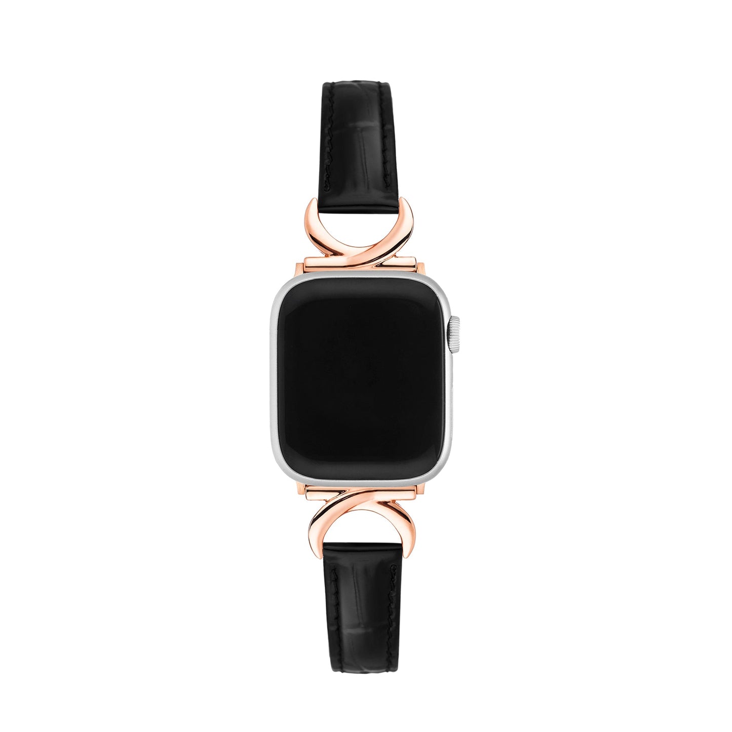 Premium Bamboo-Grain Patent Leather Watch Band for Apple Watch