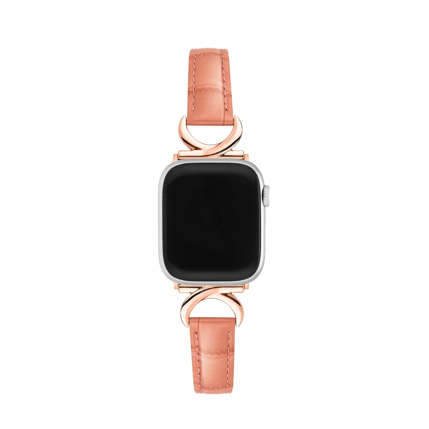 Premium Bamboo-Grain Patent Leather Watch Band for Apple Watch