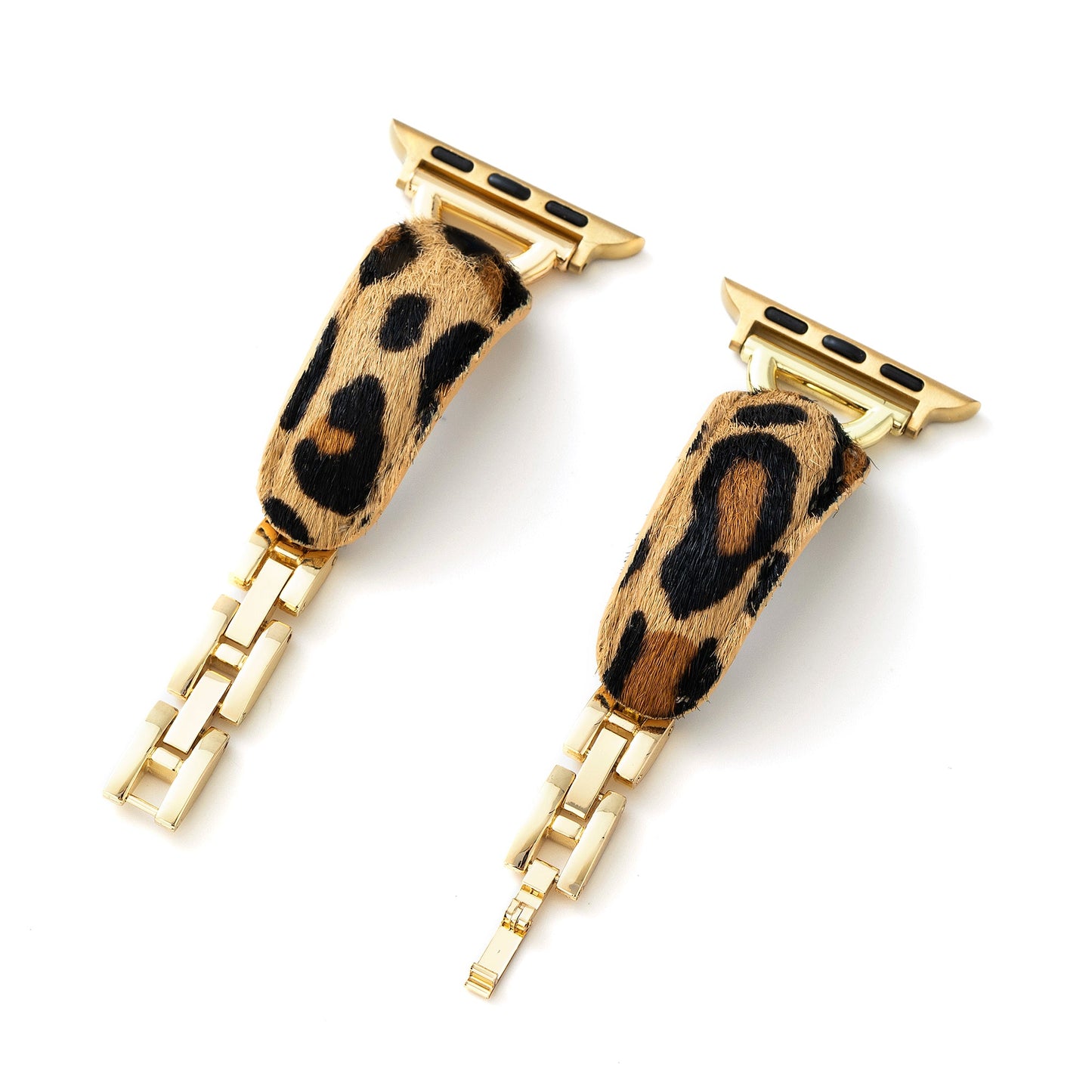 Luxurious Leopard Print Faux-Fur Watch Band