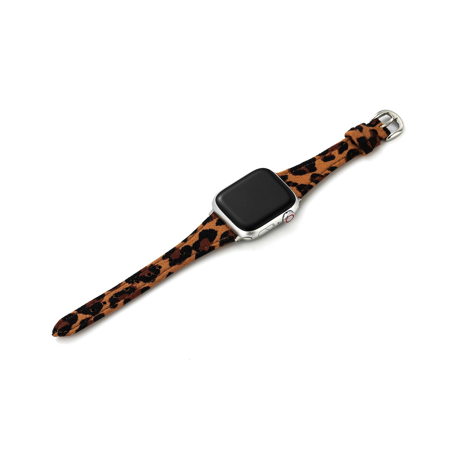 Luxurious Leopard Print Suede Watch Band for Apple Watch