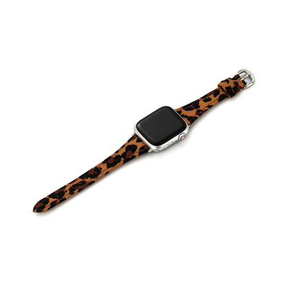 Luxurious Leopard Print Suede Watch Band for Apple Watch