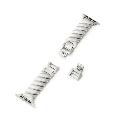Elegant Wavy Stainless Steel Band for Apple Watch