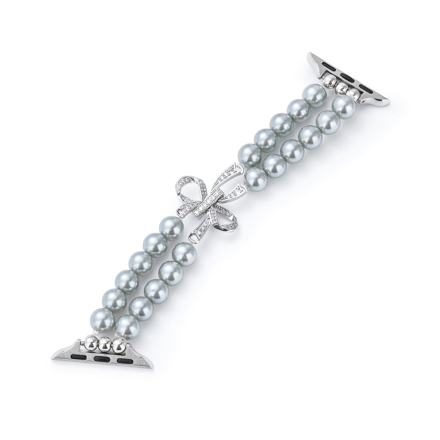 Elegant Double Pearl Beaded Band for Apple Watch