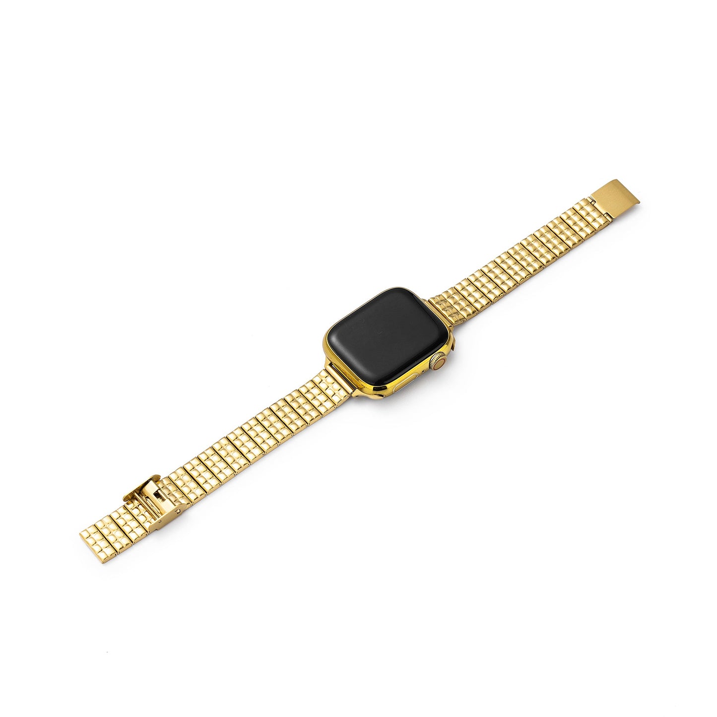 Sleek Modern Embossed Metal Watch Band
