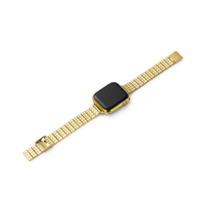 Sleek Modern Embossed Metal Watch Band
