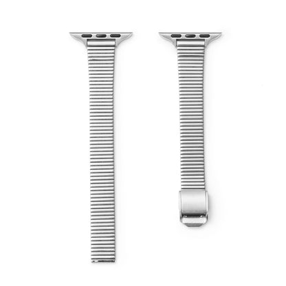Sleek Metal Watch Band with Clean Lines for Apple Watch