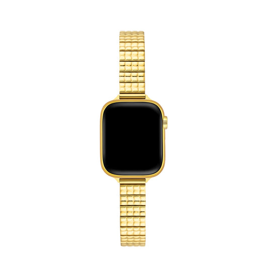 Sleek Modern Embossed Metal Watch Band