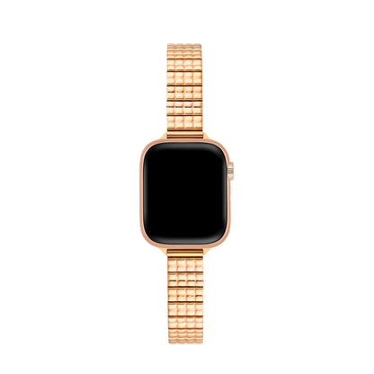 Sleek Modern Embossed Metal Watch Band